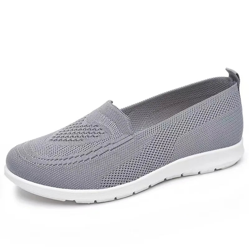 Women's Casual Slip-On Loafer Flats with Breathable Mesh and Hollow Design