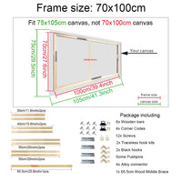 Wooden Rectangular Canvas Frames for 30x40 40x50 50x70 60x90