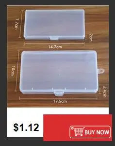 Transparent Plastic Square Desktop Document Storage Box