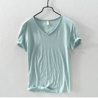 New Mens T Shirt Pure Color V Collar Short Sleeved Tops Tees Men T-Shirt 10colors slim Man T-Shirts Fitness For Male Clothes - Buy online at  Vibe In Cart.
