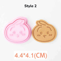 Plastic Pressable Cartoon Doll Cookie Cutters for Baking