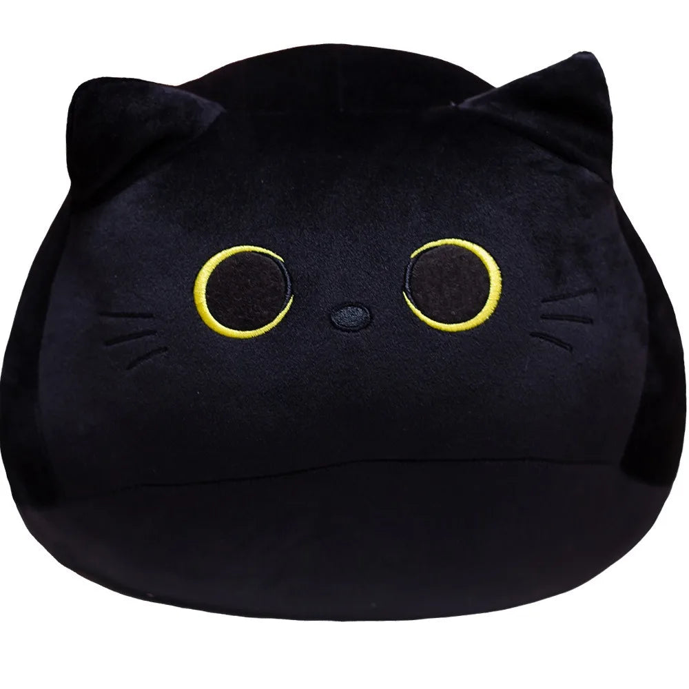 Black Cat Plush Toy Pillow Cushion, 10/30 cm, Cotton Material