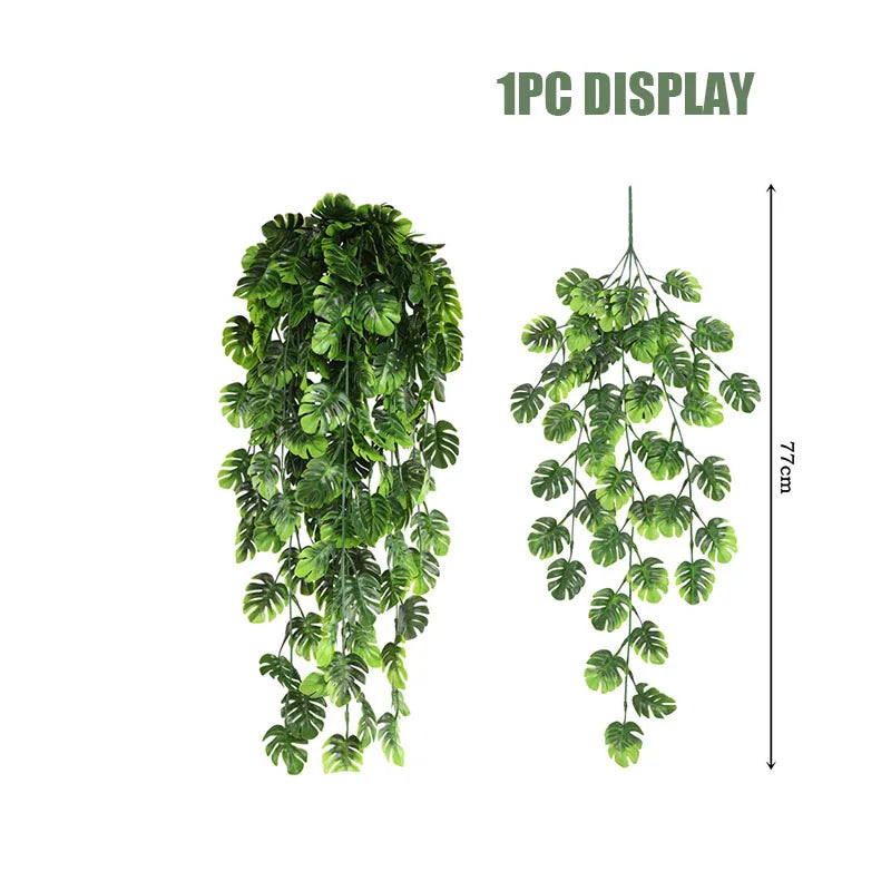 Artificial Plant Persian fern Leaves Vines Home Room Decor Hanging Plastic Leaf Grass Wedding Party Wall Balcony Home Decoration - Buy online at  Vibe In Cart.