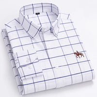 Plus 5XL 6XL Mens Oxford Shirts 100% Cotton Spring Long Sleeve Casual Business Formal Dress Shirt Regular Fit Social Man Clothes - Buy online at  Vibe In Cart.