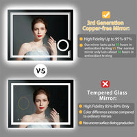 LUVODI LED Mirror Bathroom Wall Mounted Magnifying Mirror for Washroom Toilet Shower Vanity Makeup Shaving Mirrors - Buy online at  Vibe In Cart.