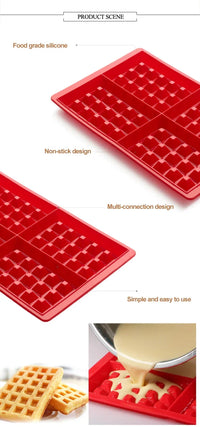 Food Grade Silicone Waffle Mold DIY Cake Mould Non-stick Silicone Baking Mold Set Kitchen Bakeware Waffle Maker - Buy online at  Vibe In Cart.