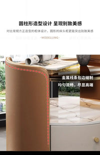 Modern Italian Round Bedside Table: Minimalist Design, Luxury & High-End Storage for Home Bedrooms - Buy online at  Vibe In Cart.