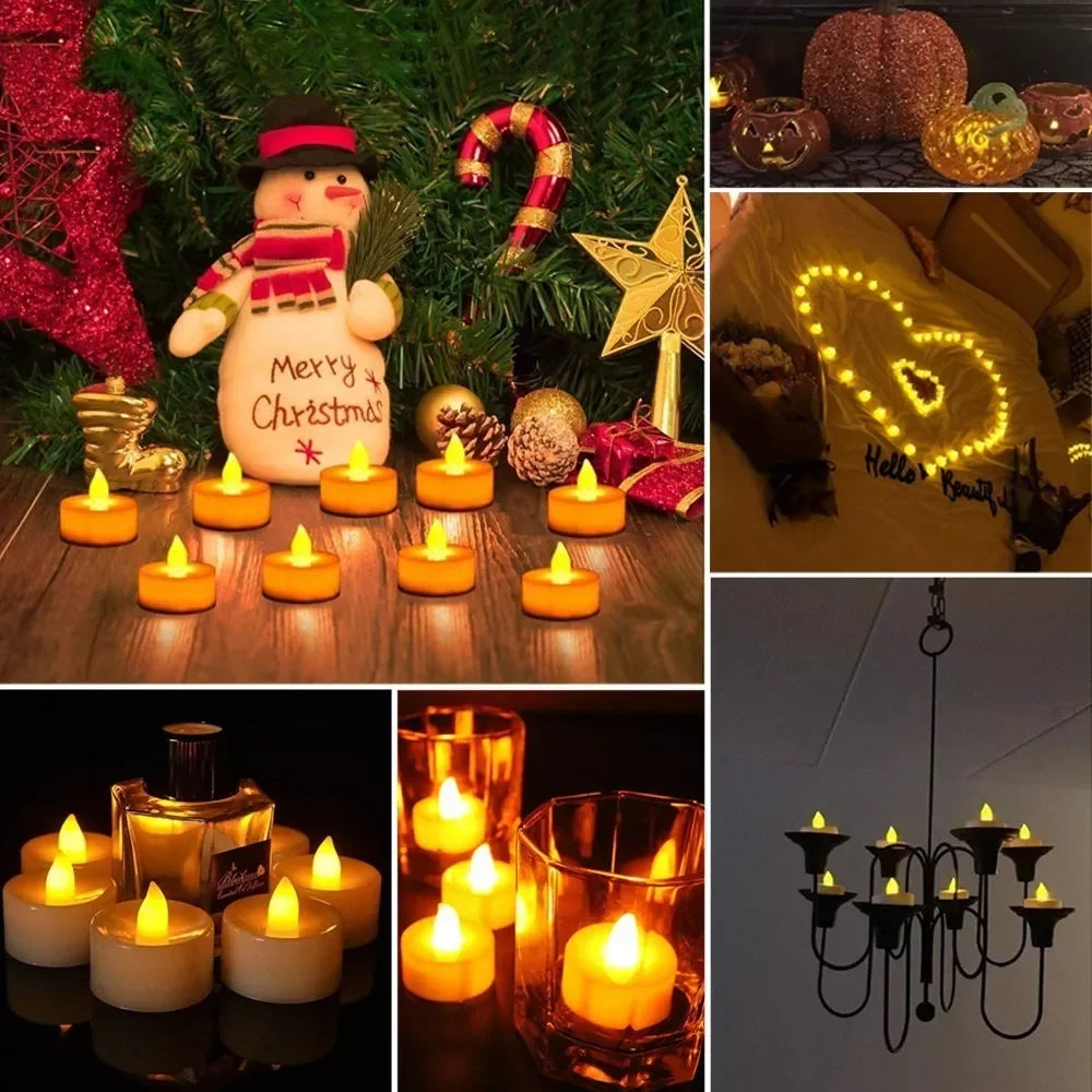 LED Candle Battery Powered Flameless Tea Candle Fake Candle Lamp Wedding Birthday Party Home Decoration Lamp Candlestick Candles - Buy online at  Vibe In Cart.