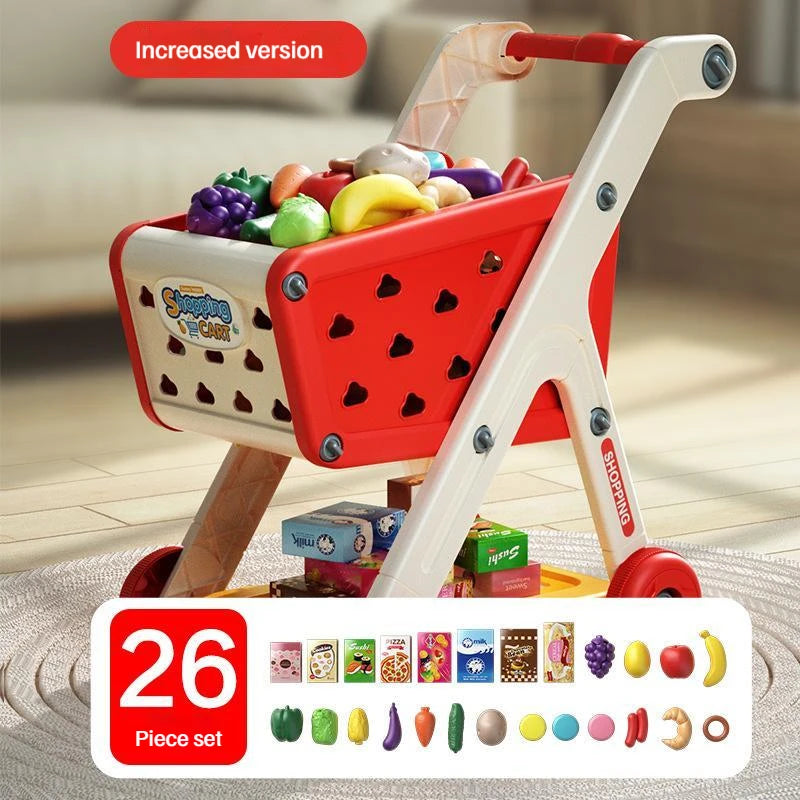 Shopping cart toy baby small trolley children play house fruit cut music kitchen supermarket men and girls Early Education toys - Buy online at  Vibe In Cart.