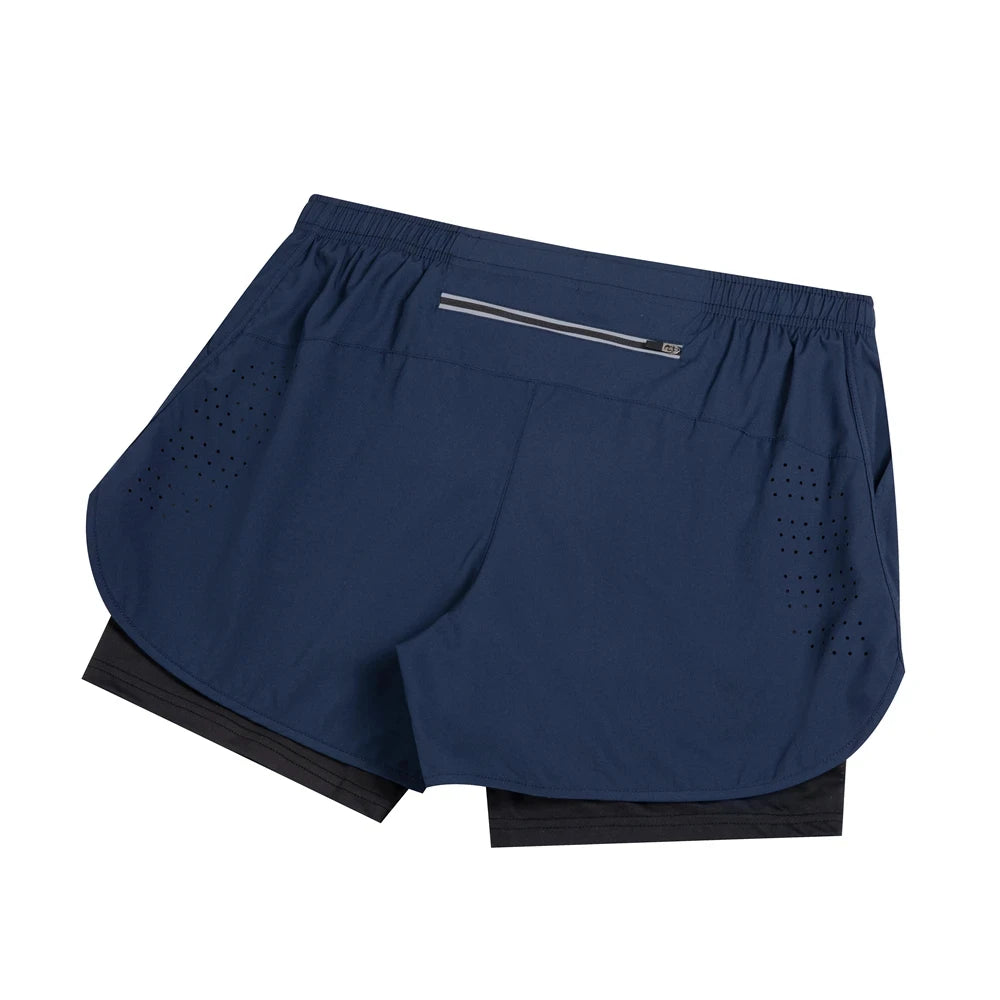 Summer men's reflective running shorts Fitness quick drying double-layer shorts Men's exercise training bodybuilding shorts - Buy online at  Vibe In Cart.