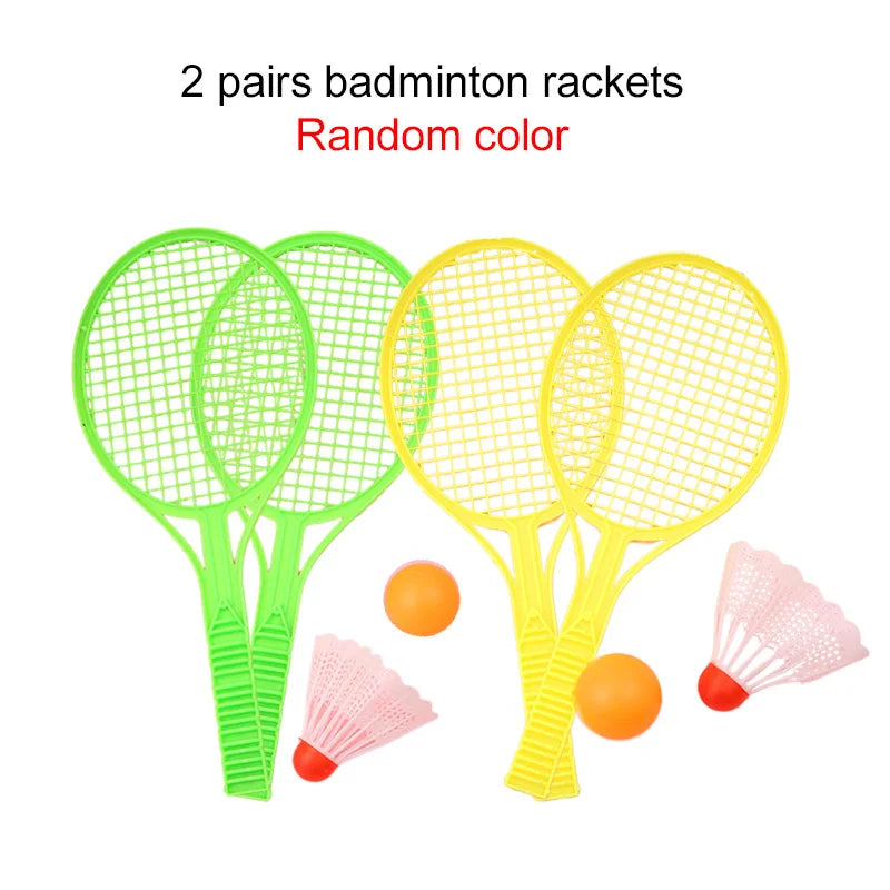 Children Mini Badminton Tennis Racket with Two Balls Plastic Parent-child Physical Exercise Baby Ball Games Summer Gifts TMZ - Buy online at  Vibe In Cart.