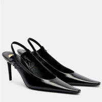 Women's Pointed Toe High Heel Sandals with Back Strap