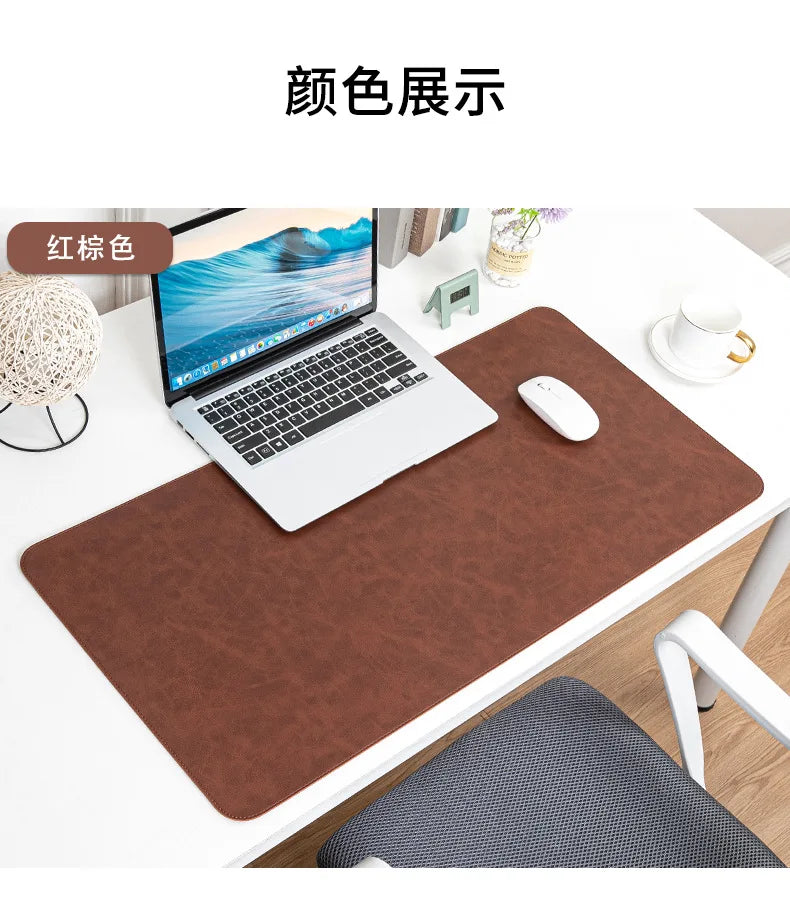Waterproof Leather Desk Mat for Computer, Non-Slip and Easy to Clean