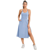 Women Tennis Dress  One Piece Gym Sports Fitness Yoga Casual Skirt Outdoor Golf Suit Badminton Dress Women Sportswear