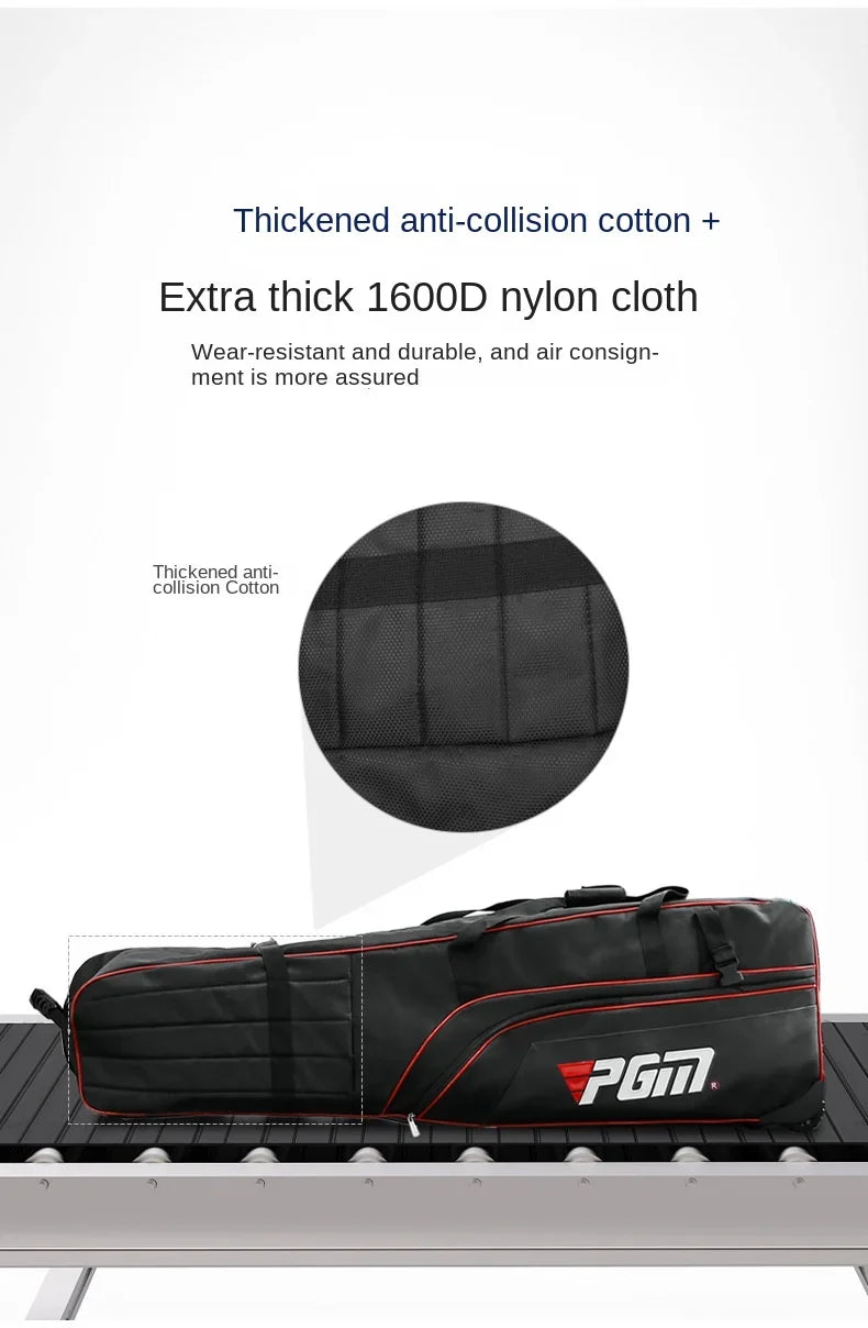 Foldable Nylon Golf Travel Bag with Wheel and Stand