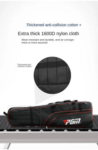 Foldable Nylon Golf Travel Bag with Wheel and Stand
