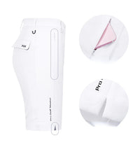 PGM Women Summer Golf Shorts Pants Elastic Waterproof Half Trousers Zip Pocket Ladies Sports Clothing Wear Tennis KUZ129