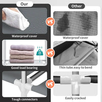 New Upgrade Portable Wardrobe Clothes Organizer for Home Bedroom Clothes Closet with 3 Drawers 4 Shelves Clothes Storage Gray - Buy online at  Vibe In Cart.