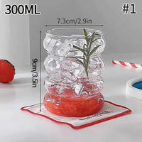 Round Glass Cup for Cold Beverages, Wine, and Cocktails