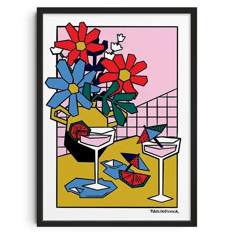 Classical Abstract Canvas Wall Art Print, Unframed, Vertical