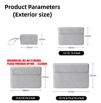PU Laptop Sleeve Case for 13, 14, 15, and 15.6 Inch Laptops
