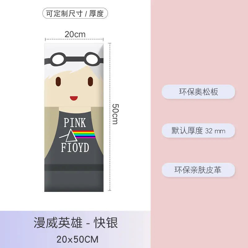 Wooden Children's Bed Headboard with Anti-Collision Panels and 3cm Height