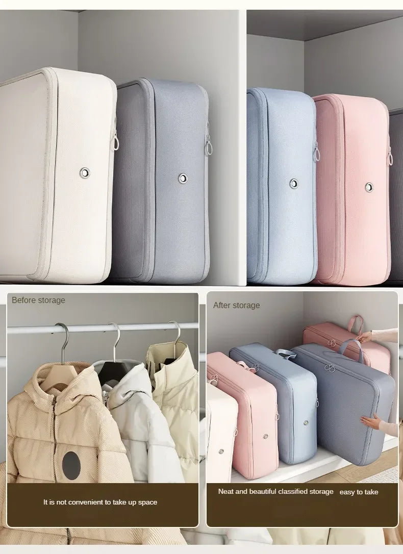 Foldable Polyester Compression Packing Bag for Clothes and Travel Storage, 1-10 Pieces