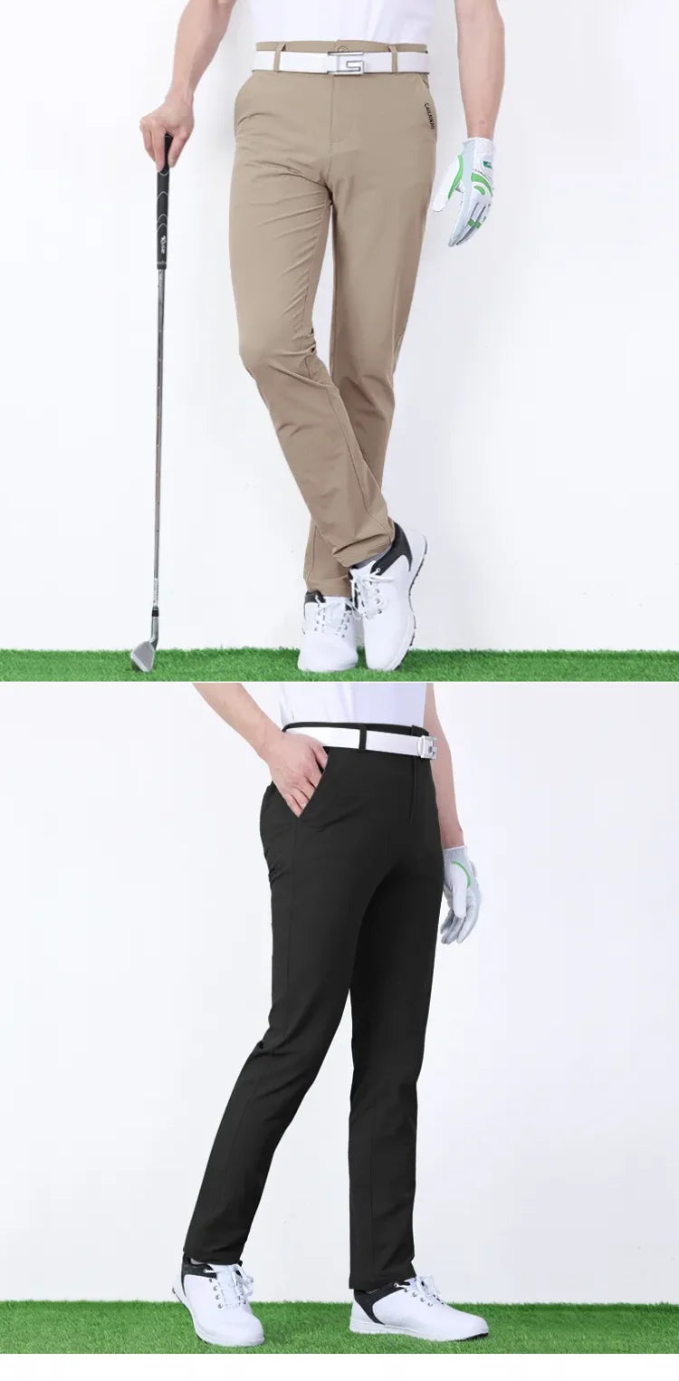 CAIIAWAV Golf Men's Summer Sports Pants Breathable Quick Dry Elastic Trouser Slim Fit Trousers Golf Tennis Sports Trousers - Buy online at  Vibe In Cart.