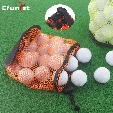 Nylon Drawstring Mesh Net Golf Ball Bag for 12-50 Balls