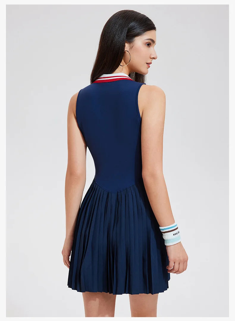 New sports dresses women tennis dress polo lapel fitness dress outdoor badminton golf Quick-drying and breathable Sports dress - Buy online at  Vibe In Cart.