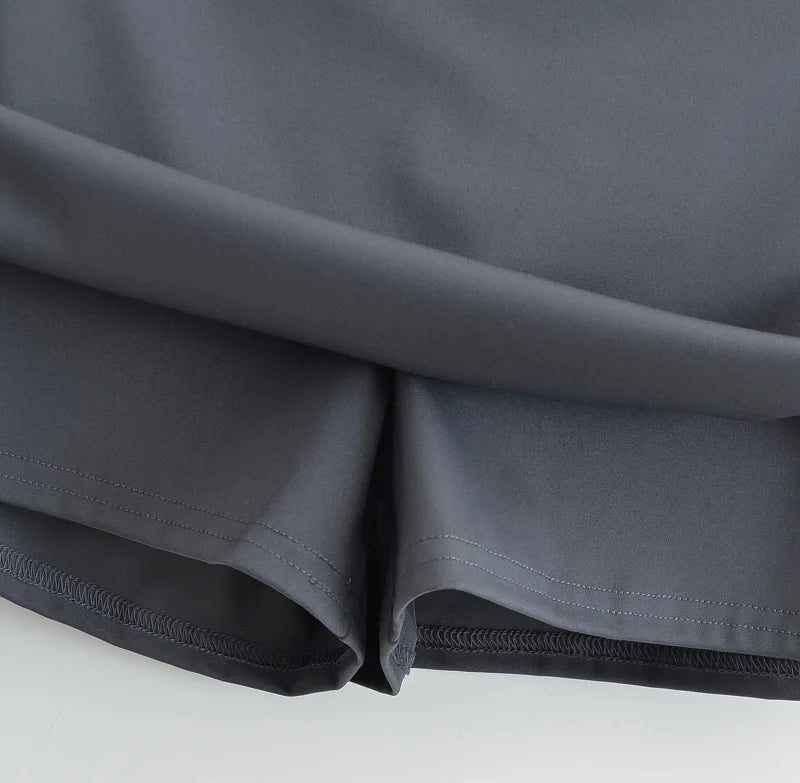 Women Low Rise Mini Skirt With Take The Short Cut Detail Slim Fit Mini Skort