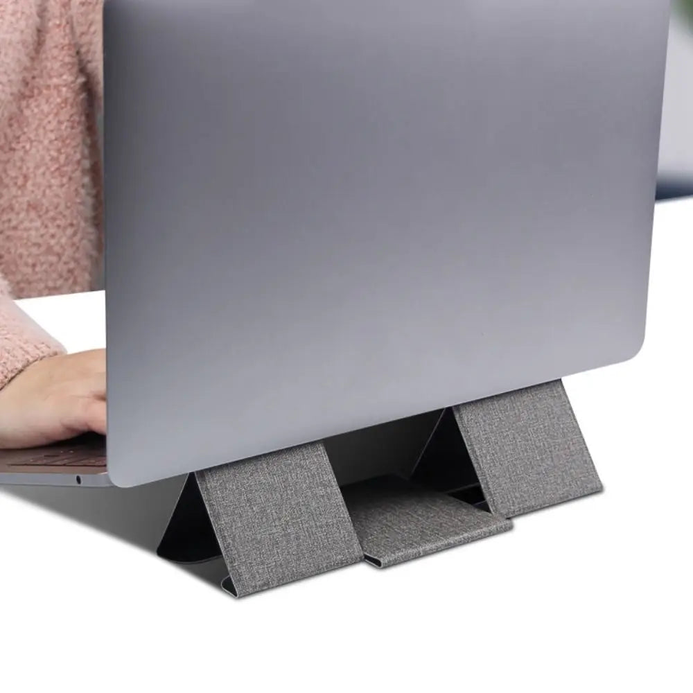 Foldable ABS Plastic and PU Stand for 12-16 Inch Laptops and Tablets