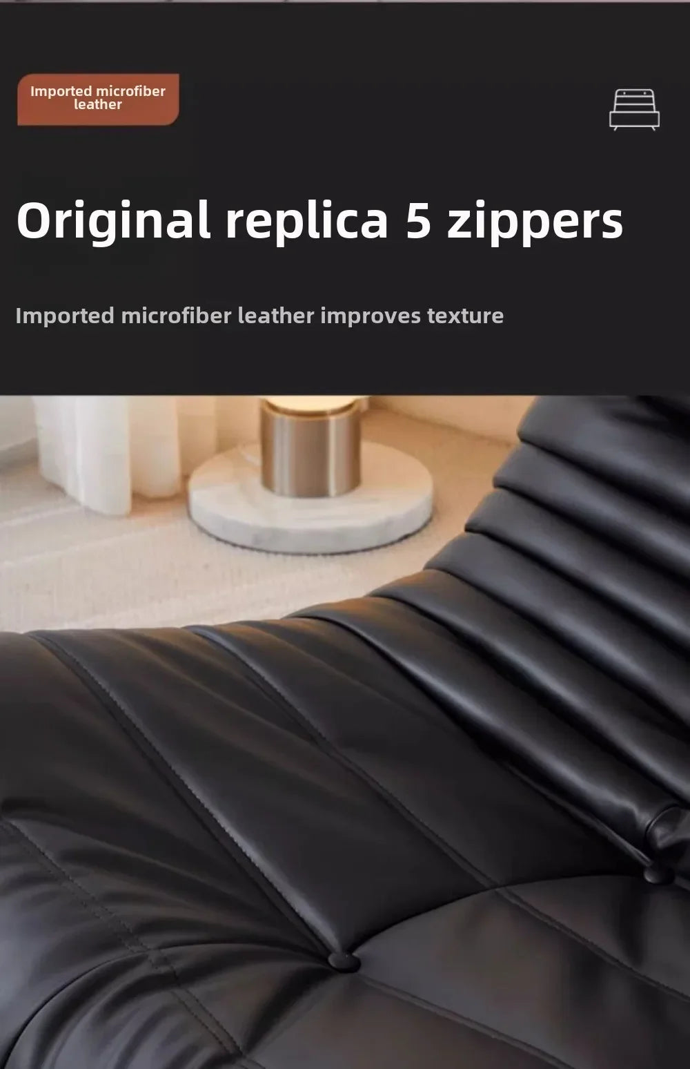 Modern Single Reclining Sofa in Cream for One Person