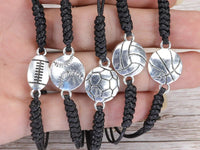 10Pcs Soccer Football Bracelets Knitted Braiding Alloy Adjustable Basketball Bracelet for Boys Girls Gifts Football Accessories - Buy online at  Vibe In Cart.