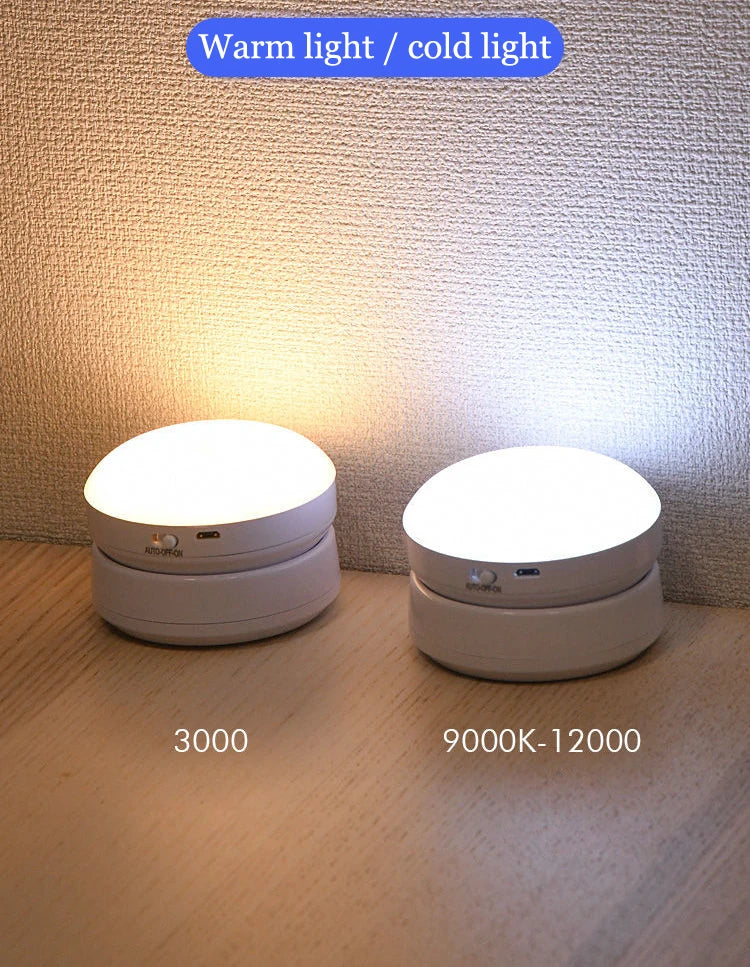 Night Light USB Motion Sensor Charging Round Energy-saving Led Lamp Bedroom Light Corridor Home Bathroom wall lights night light - Buy online at  Vibe In Cart.