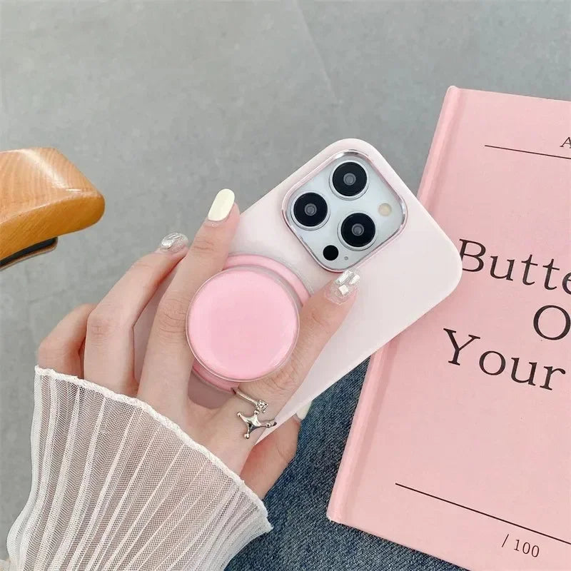 Magnetic Folding Universal Plastic Mobile Phone Grip Holder and Stand