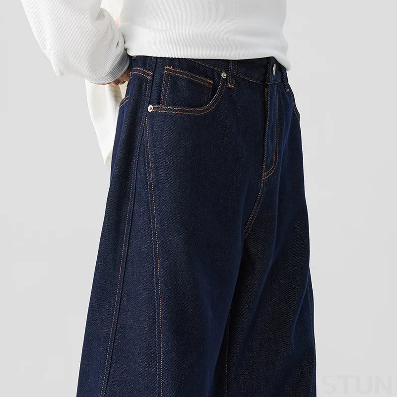 KSTUN 2025 Fall/Winter Baggy Jeans Men Wide Leg Pants Loose Boot Cut Jeans Classic Denim Blue Men's Trousers Hiphop Streetwear - Buy online at  Vibe In Cart.