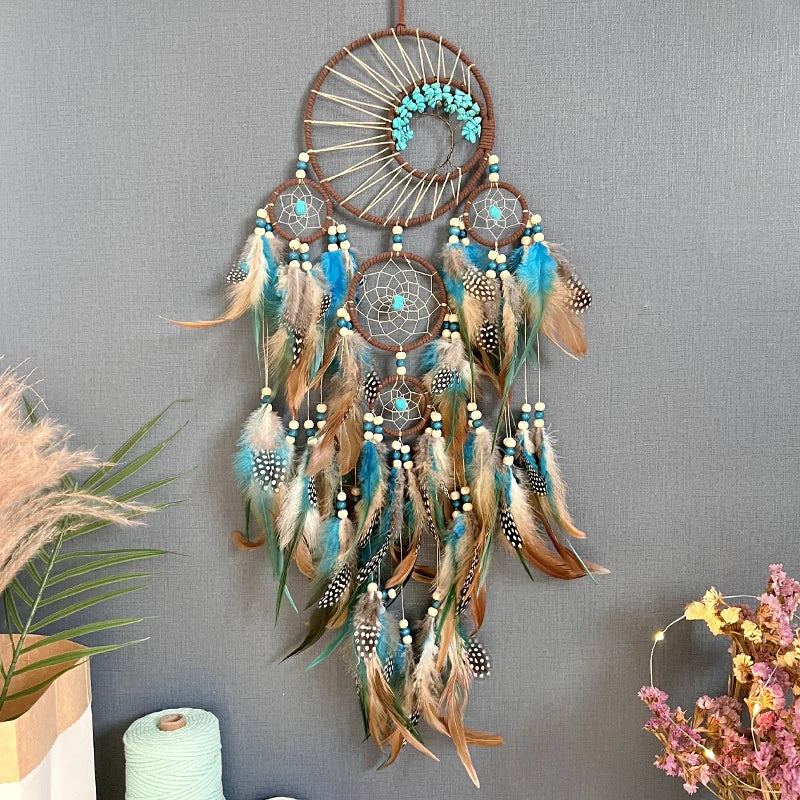 Dream Catcher Vintage Wind Chime Hanging Ornament Home Decor Indian Natural Stone Tree of Life Dream Catcher Wall Decor - Buy online at  Vibe In Cart.