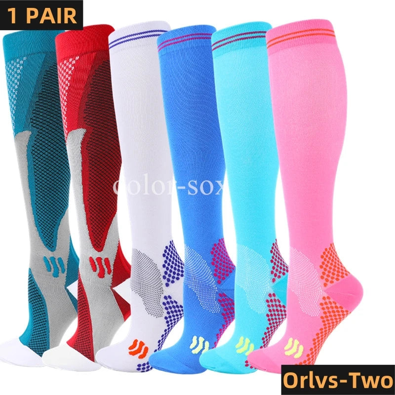 New Compression Socks 20-30mmhg High Stockings Men Women Sports Socks For Marathon Cycling Football Varicose Veins EU36-50 Meias - Buy online at  Vibe In Cart.
