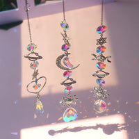 1pc Crystal Wind Chime Moon Sun Catcher Diamond Prisms Pendant Dream Catcher Rainbow Hanging Drop Home Garden Decor Windchime - Buy online at  Vibe In Cart.