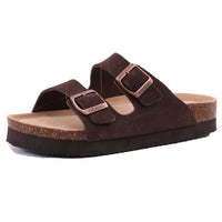 Men's Arch Support Slides Sandals With Adjustable Buckle