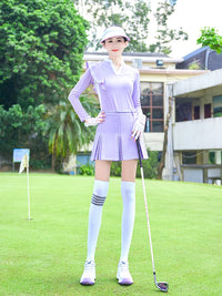 TTYGJ New Golf Skirt Women Spring Autumn Fashion A-lined Skirt Ladies Outdoor Sports Skorts Casual Golf Wear with Inner Shorts