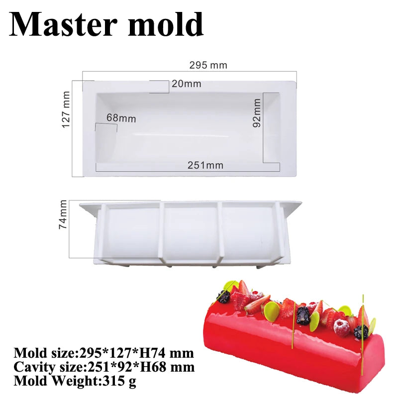 Food Grade Kitchen Bakeware Christmas Long Strip Mousse Cake Moulds Silicone Cake Molds French Mousse Mould Party Pastry Tray - Buy online at  Vibe In Cart.