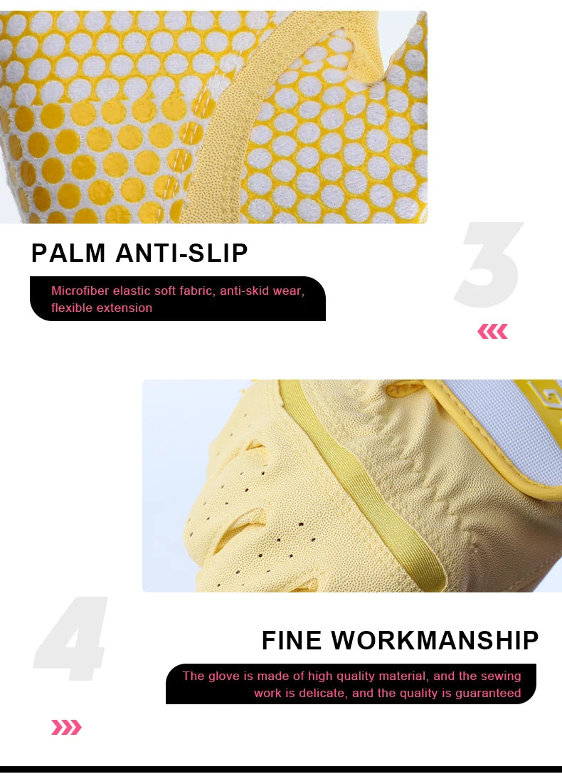 Golf Gloves Women Sport Gloves Silica Gel Non Slip Absorb Sweat Nanometer Golf Breathable Glove Palm Protection Wear Resistant - Buy online at  Vibe In Cart.