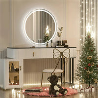 LUVODI Round Illuminate Bathroom Mirror Circle Washroom Toliet Wash Basin Fogless Vanity Mirror Waterproof - Buy online at  Vibe In Cart.