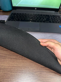 XXL Gray Rubber Mouse Pad With Stitched Edges For Gaming