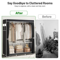 Portable Closet 51-Inch Dustproof Wardrobe Organizer Multi-laye Home Storage Rack Clothes Bedroom Shoe Quick and Easy to Assembl - Buy online at  Vibe In Cart.