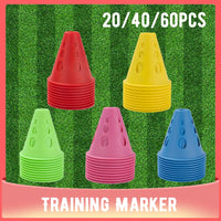 20/40/60 PCS Colorful Windproof Skate Marker Cones Roller Football Marking Cup Soccer Training Equipment - Buy online at  Vibe In Cart.