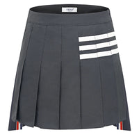 Women's High-Waist Pleated Golf Skort with Shorts XS-XL Cotton Polyester