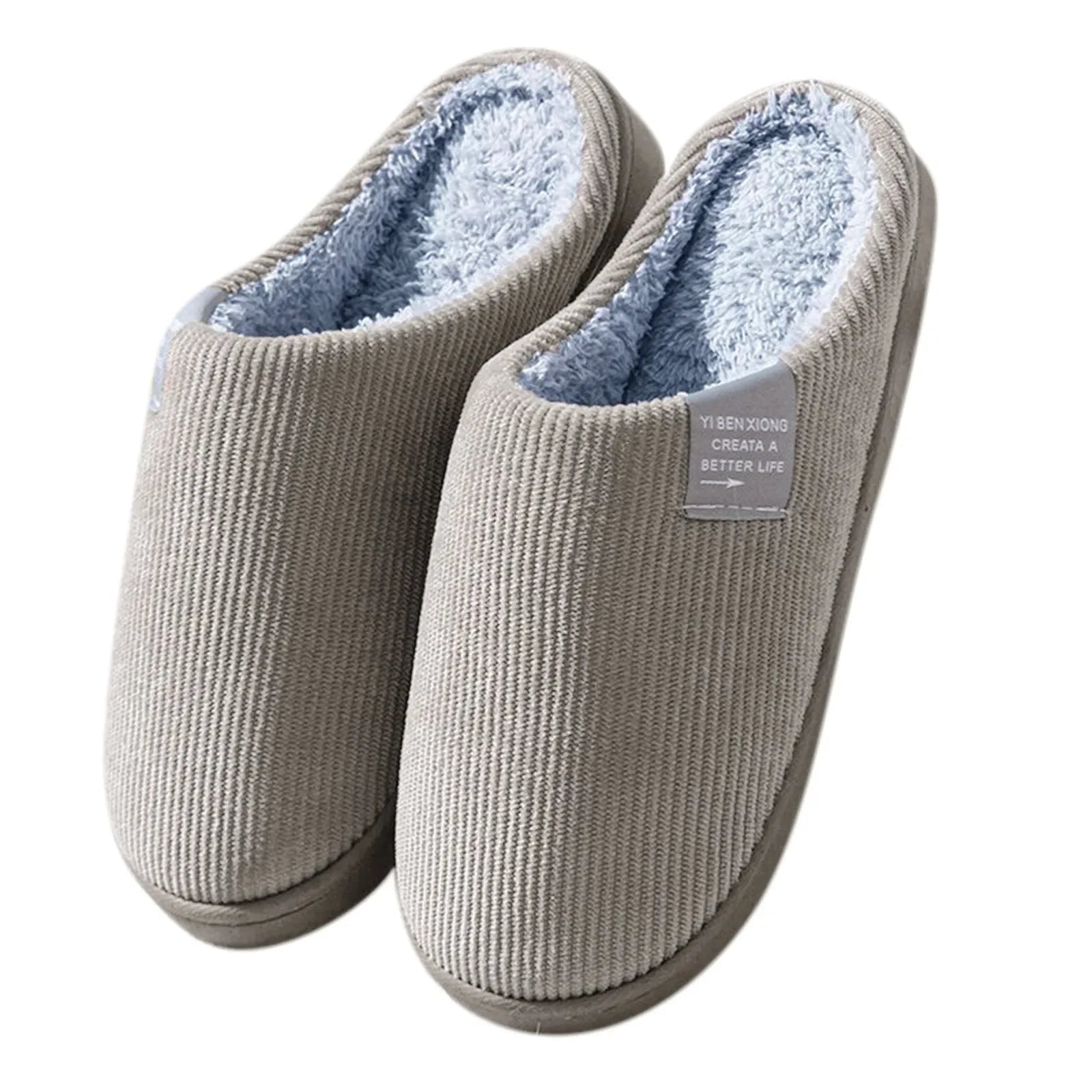 NEW Women's Men's Casual Thick Soft Bottom Home Slippers Household Plush Slippers Anti-slip Thermal Slippers Indoor Winter Flats - Buy online at  Vibe In Cart.